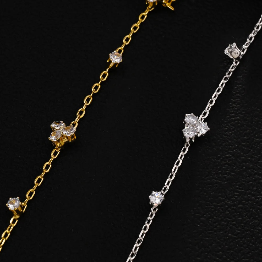 ✨ 2025 Fashion Round Crystal Finger Bracelet – Elegant Hand Chain with Geometric Sparkle