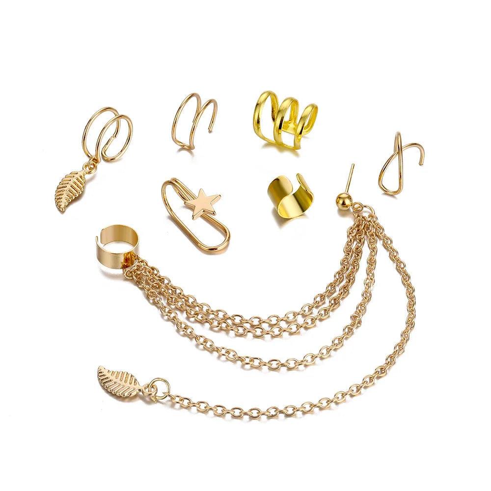 ✨ 7PCS Bohemian Clip Earring Set – Vintage, Fun and Stylish