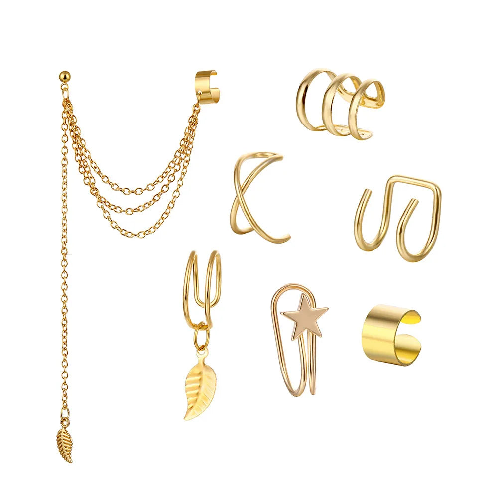✨ 7PCS Bohemian Clip Earring Set – Vintage, Fun and Stylish