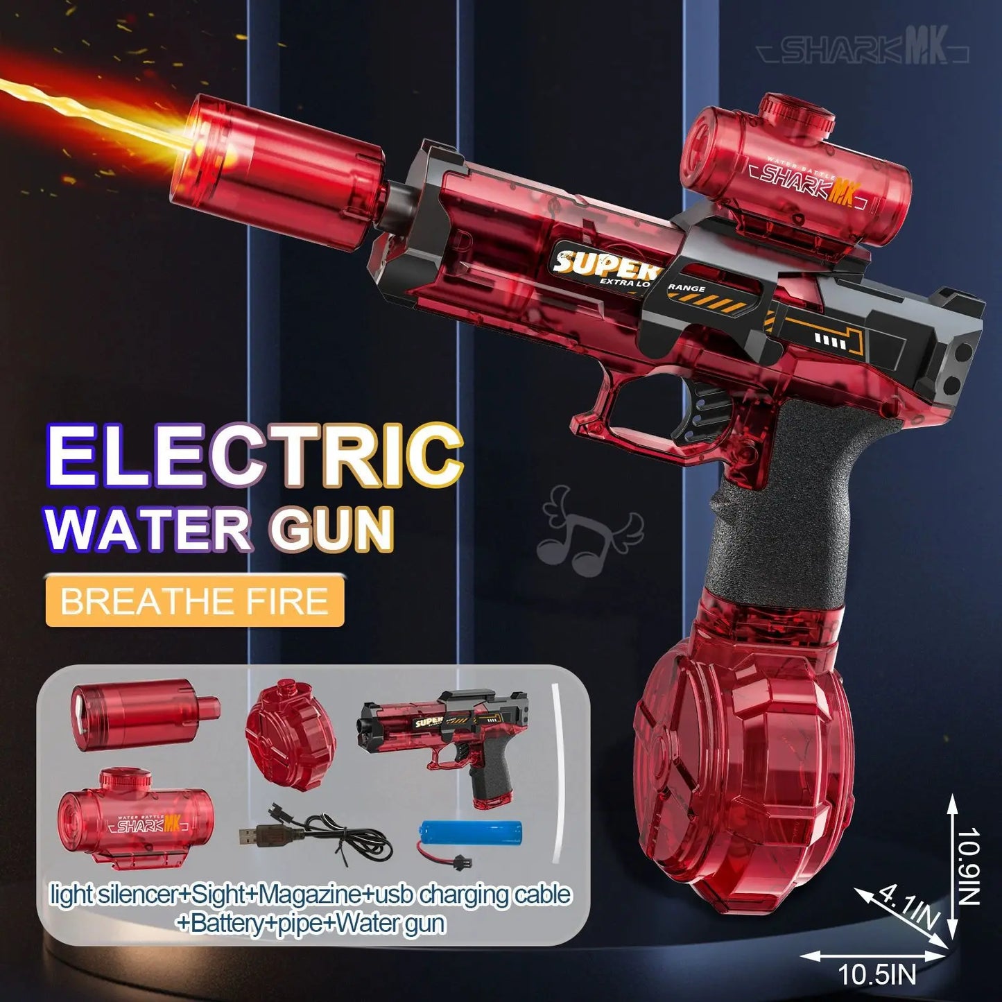 π§ Ice Mouse Electric Water Gun β Pulse Blaster with USB Charging & Light Sho