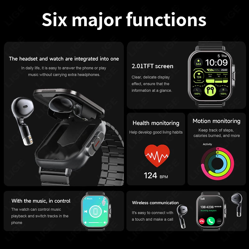 ⌚ Smart Watch + Wireless Earbuds – 2-in-1 Fitness & Lifestyle Companion