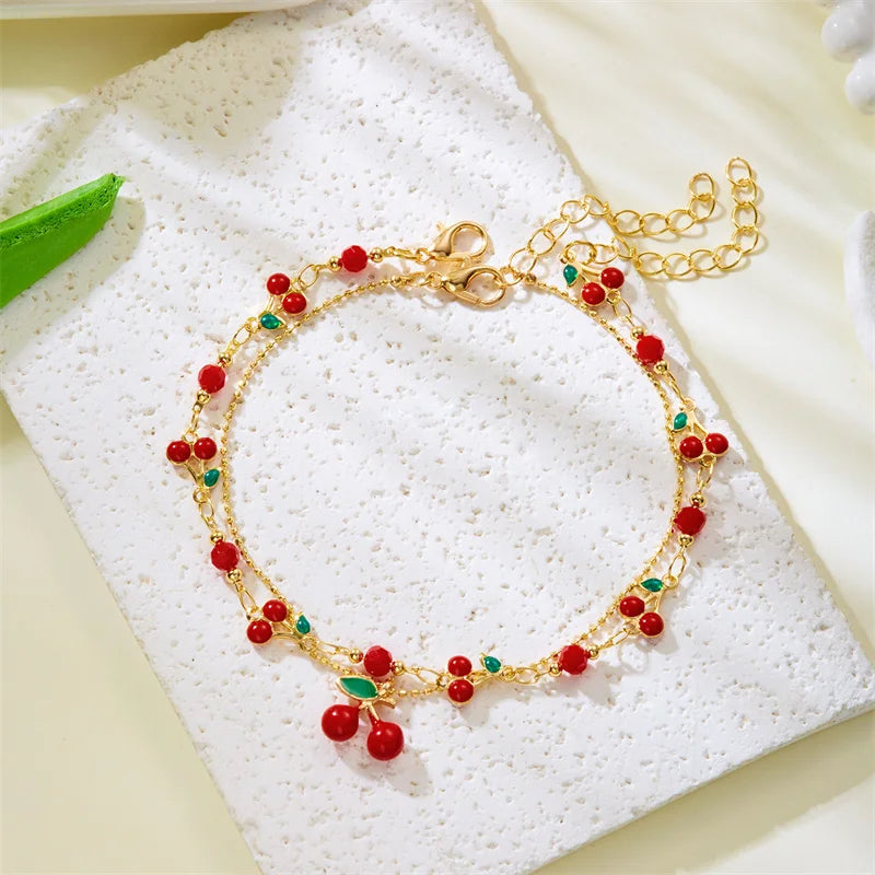 π Sweet Cherry Bracelet / Necklace/Anklet