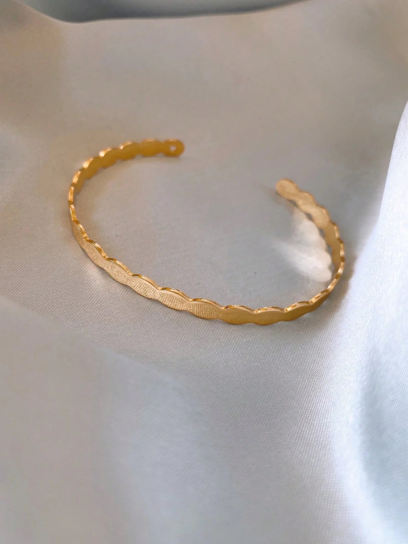 🌿 Bamboo Joint Cuff Bracelet – Trendy Gold Color Stainless Steel Bangle