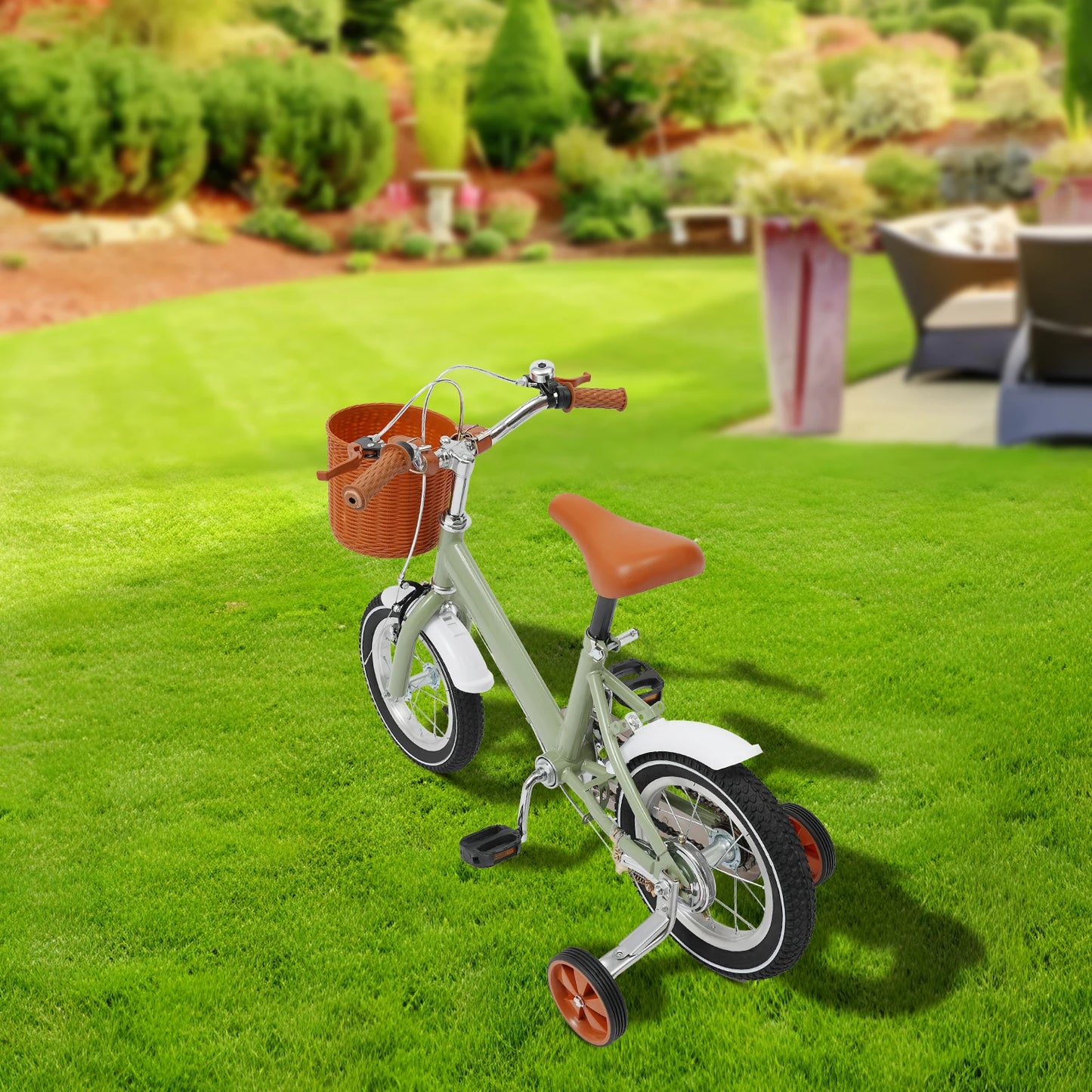 π² 12-Inch Kids Bike with Basket and Training Wheels β Adjustable Seat, Dual Brakes (Ages 2β4)