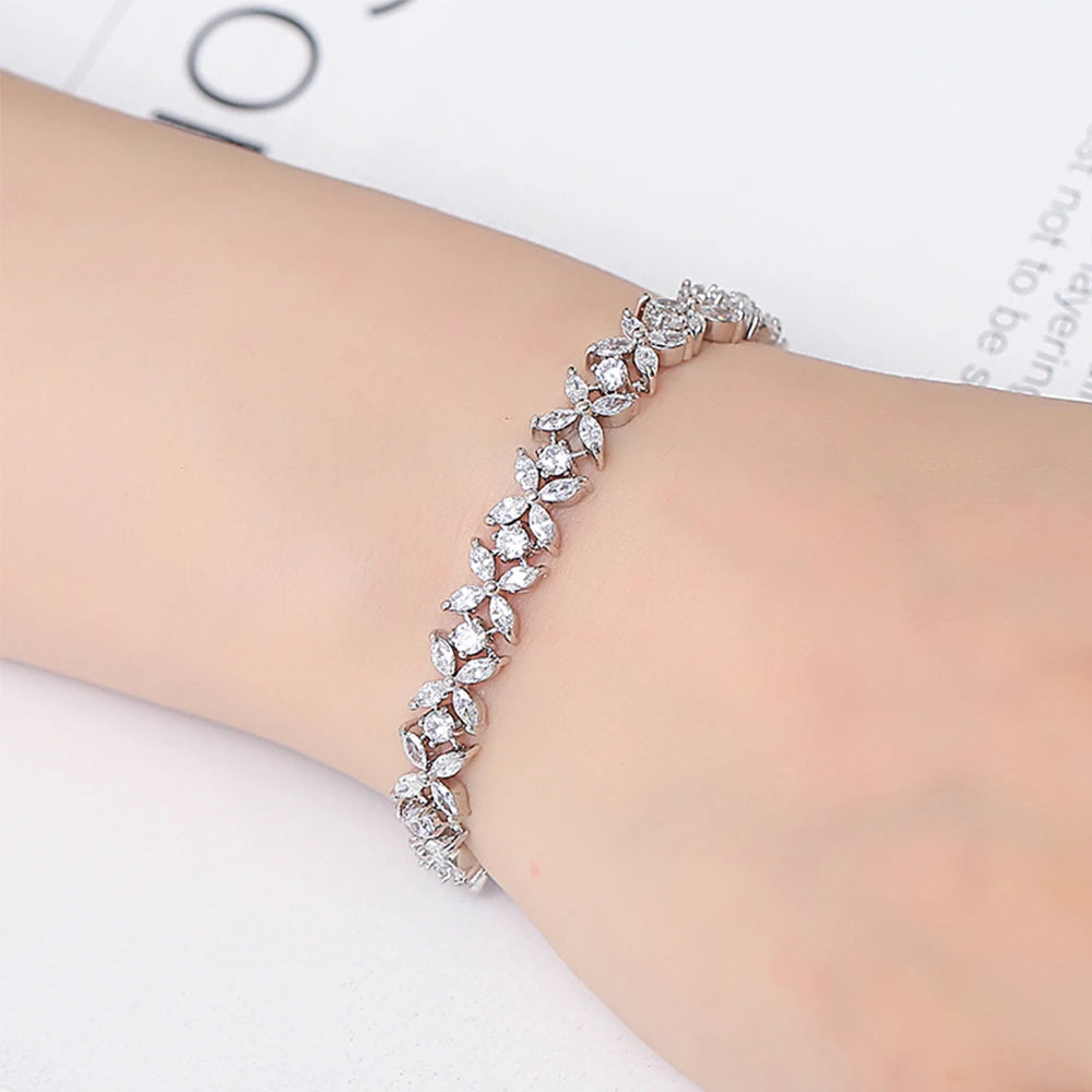 π ZAKOL AAA Cubic Zirconia Tennis Bracelet β Elegant Crystal Charm Jewelry for Bridesmaids and Special Occasions