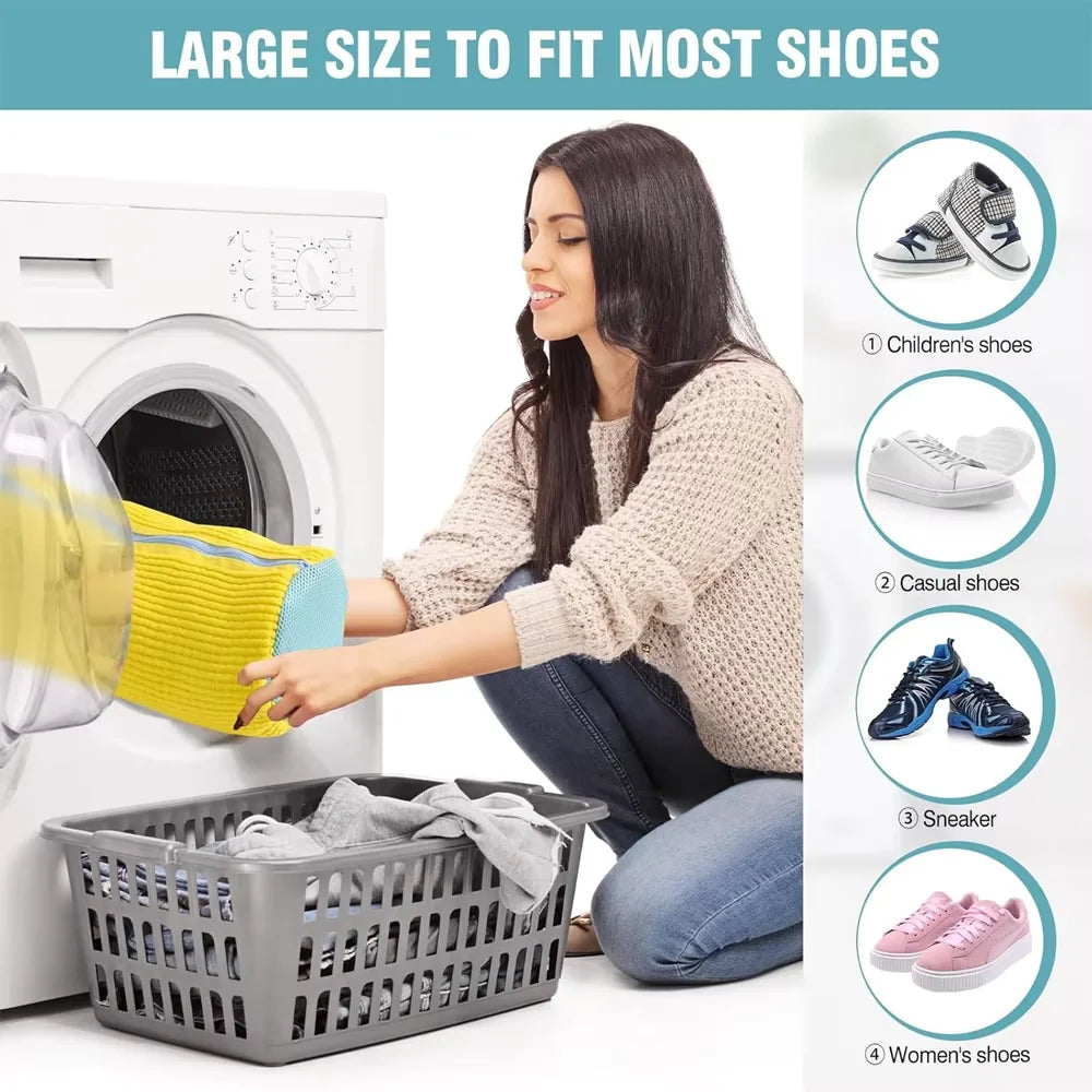 Durable Mesh Shoe Wash Bag with Zipper