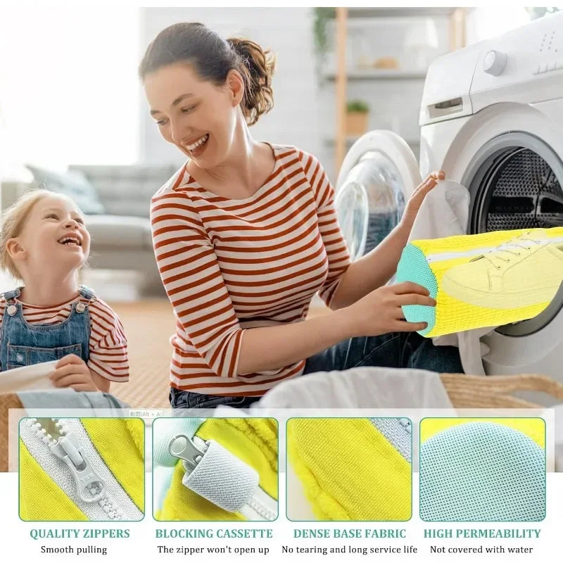 Durable Mesh Shoe Wash Bag with Zipper