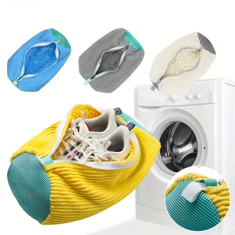 Durable Mesh Shoe Wash Bag with Zipper