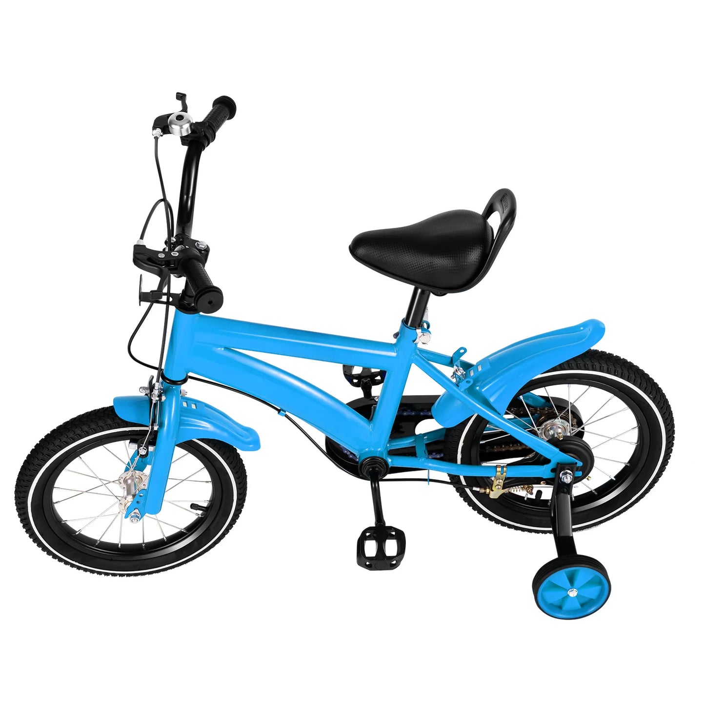 🚴 14-Inch Kids Bike with Training Wheels – Adjustable Seat, Dual Brakes, 2–4 Years, 50kg Capacity