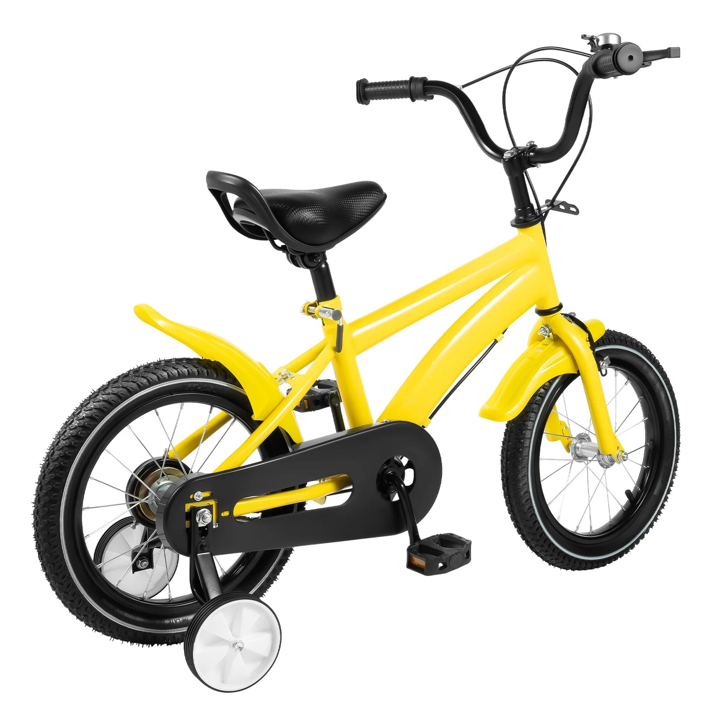 🚴 14-Inch Kids Bike with Training Wheels – Adjustable Seat, Dual Brakes, 2–4 Years, 50kg Capacity