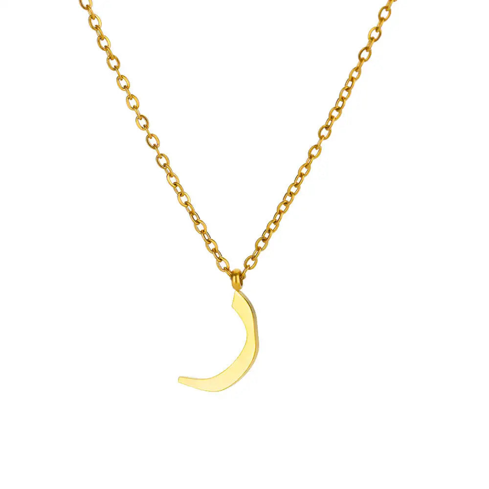 💫 Arabic Letter Name Pendant Necklace – Elegant Stainless Steel Choker for Women