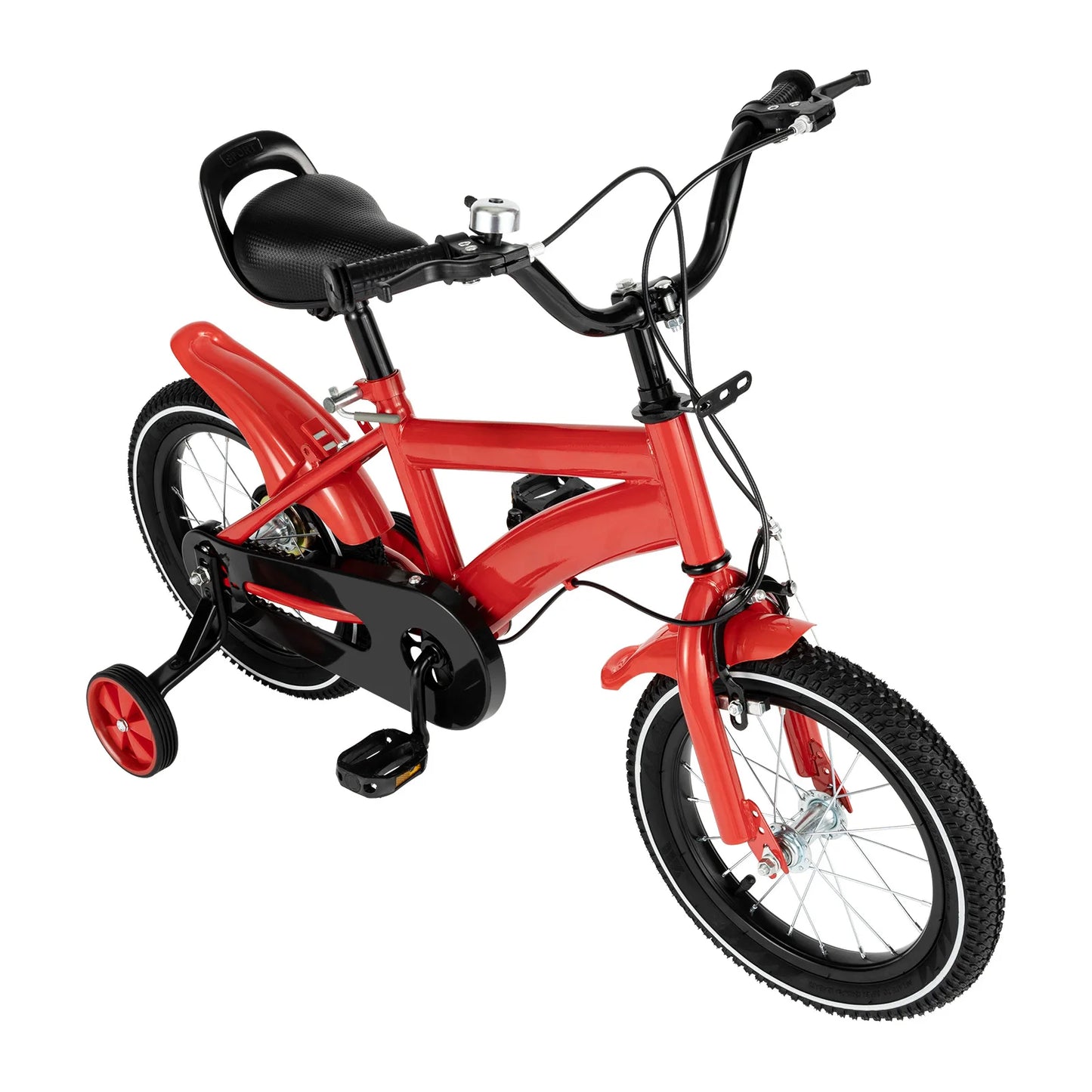 🚴 14-Inch Kids Bike with Training Wheels – Adjustable Seat, Dual Brakes, 2–4 Years, 50kg Capacity