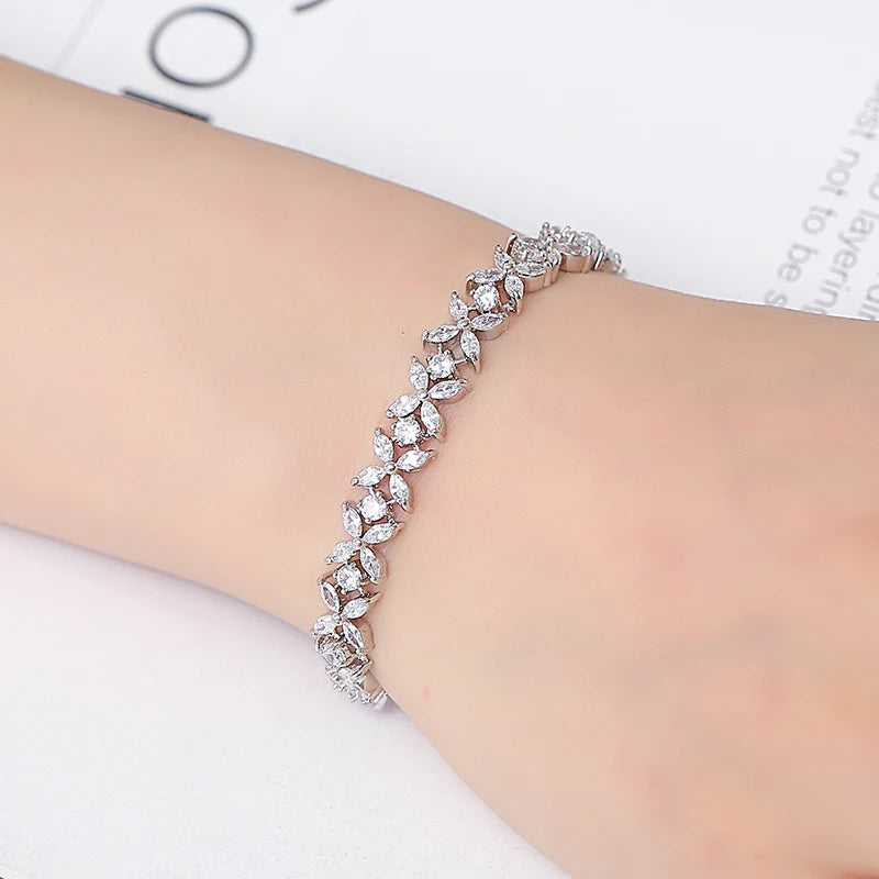 π ZAKOL AAA Cubic Zirconia Tennis Bracelet β Elegant Crystal Charm Jewelry for Bridesmaids and Special Occasions