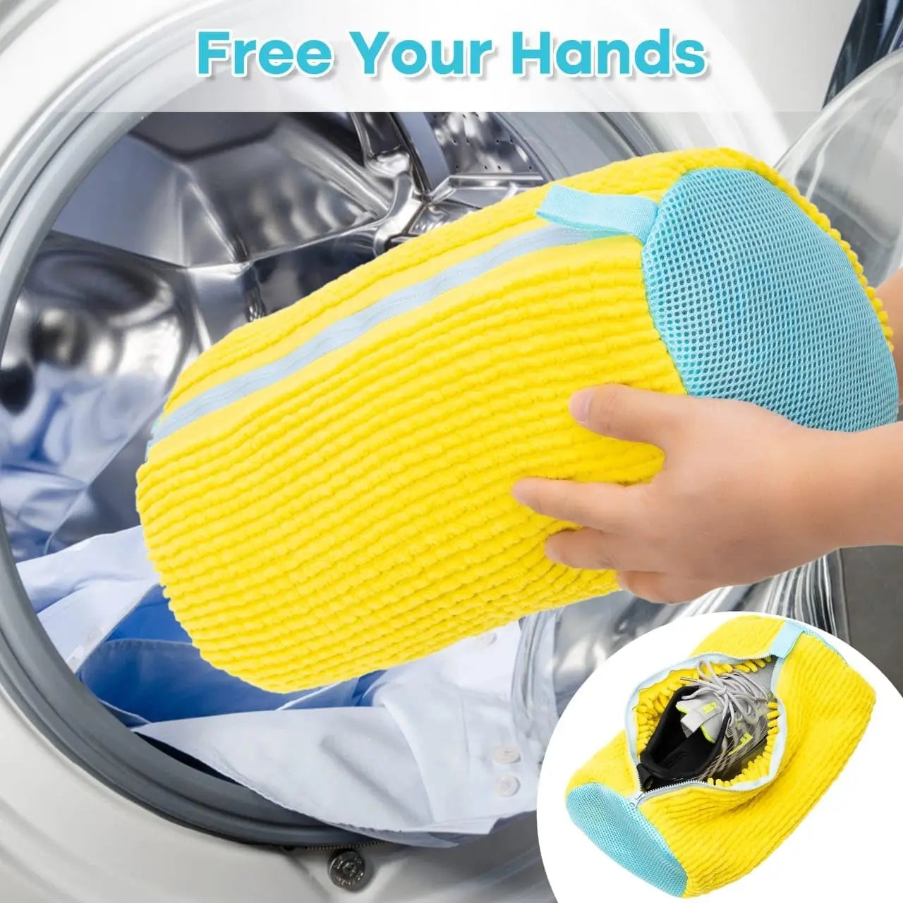 Durable Mesh Shoe Wash Bag with Zipper