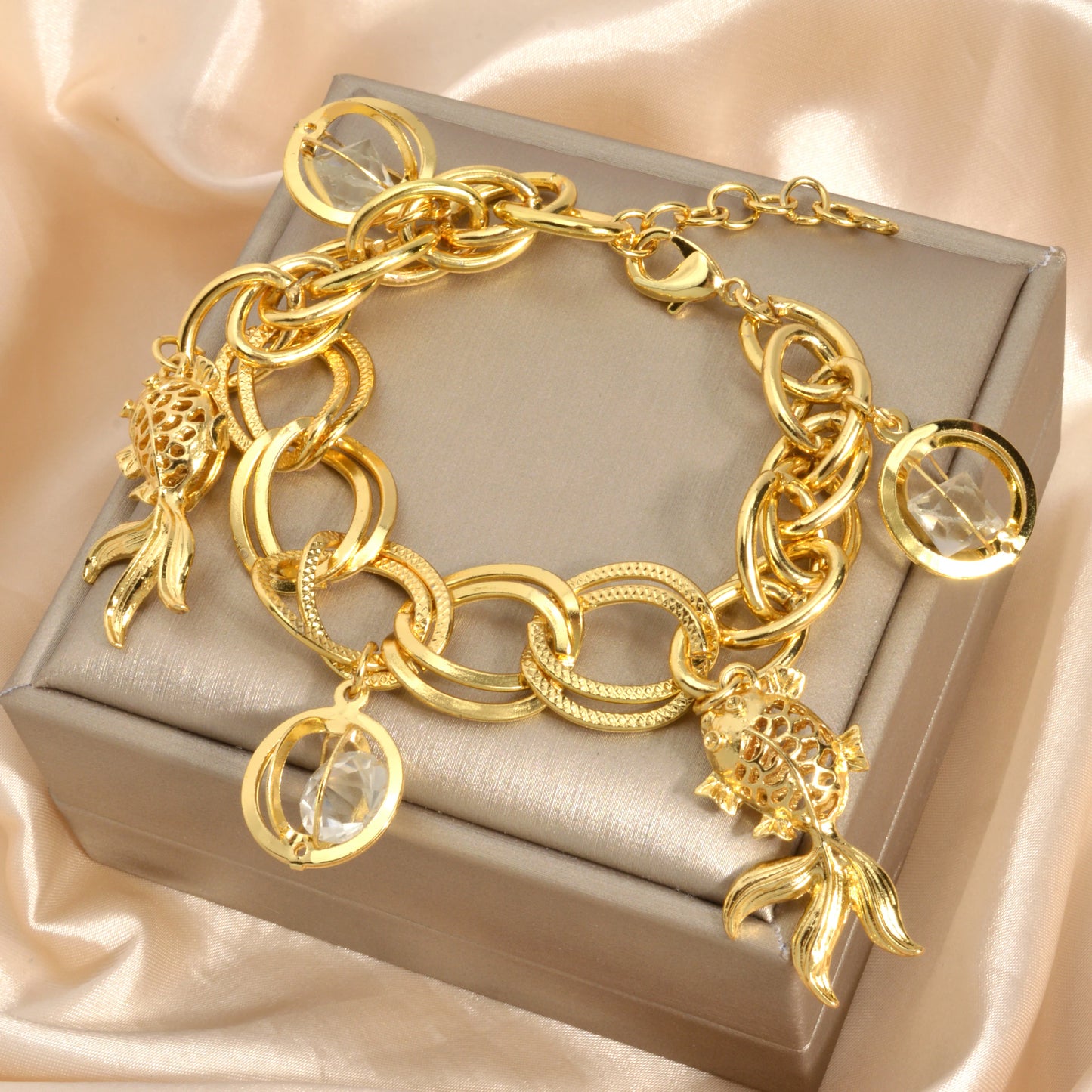 Luxury Stainless Steel Charm Bracelet β Elegant Jewelry Butterfly
