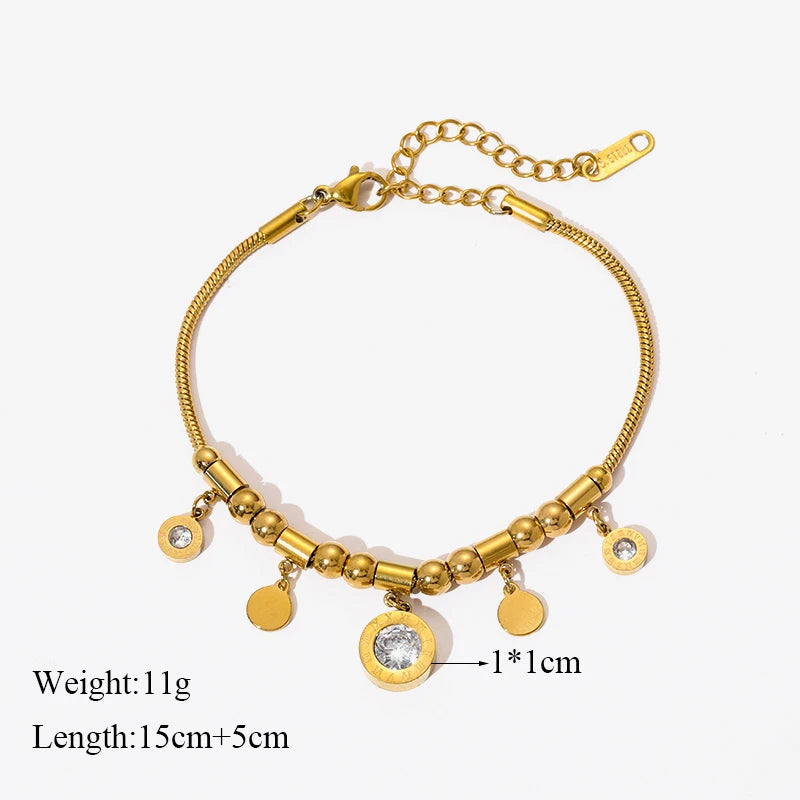 🌿 Tree of Grace – 18K Gold Plated Stainless Steel Life Bracelet