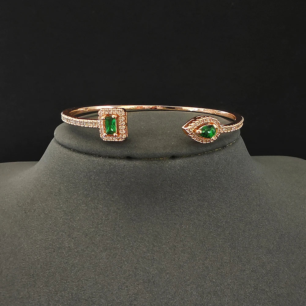 π 18K Gold Plated Snake Punk Pear-Shaped Open Bangle β Adjustable Statement Jewelry for Women