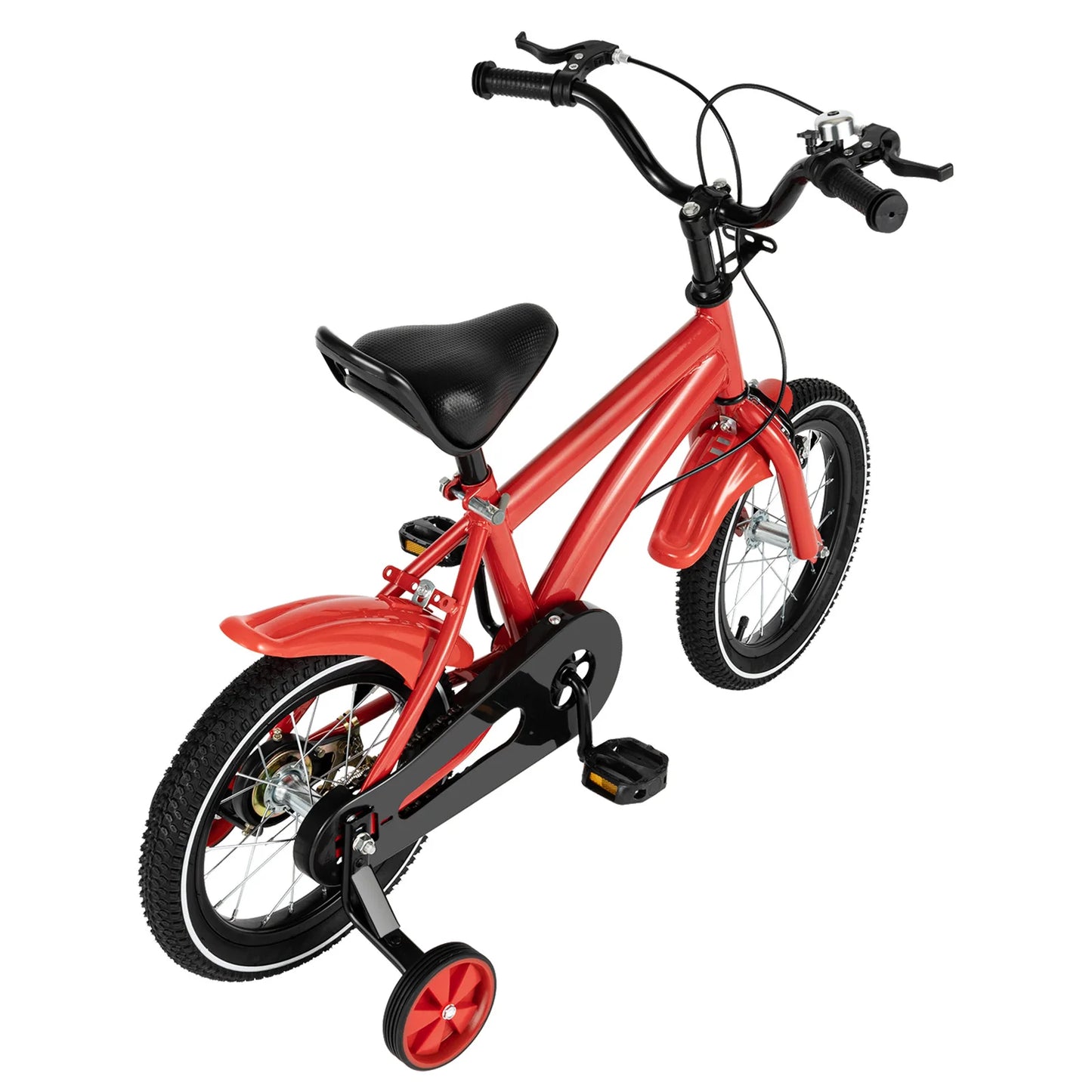 🚴 14-Inch Kids Bike with Training Wheels – Adjustable Seat, Dual Brakes, 2–4 Years, 50kg Capacity