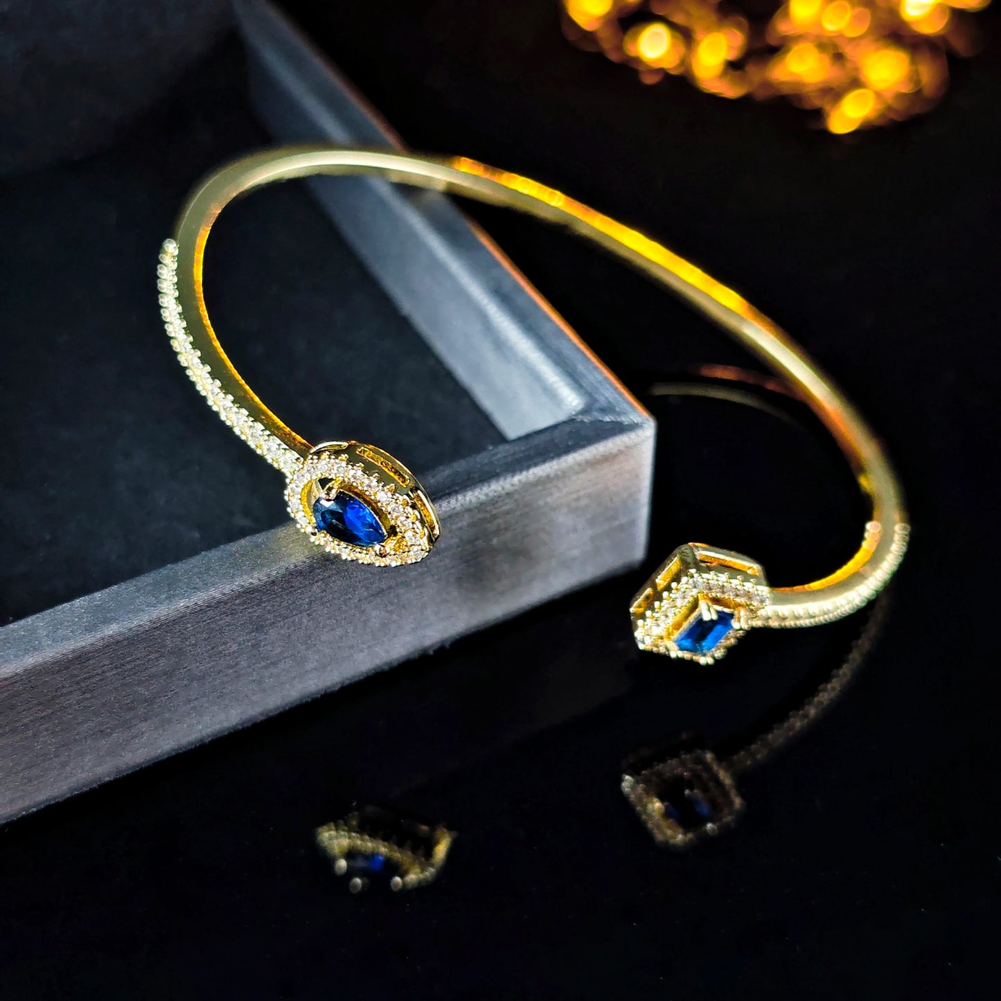 π 18K Gold Plated Snake Punk Pear-Shaped Open Bangle β Adjustable Statement Jewelry for Women