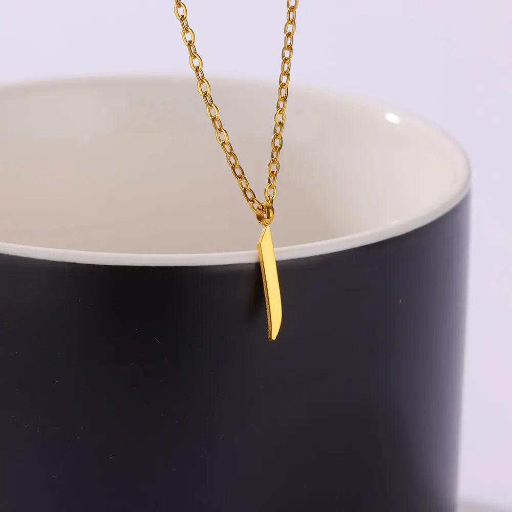 💫 Arabic Letter Name Pendant Necklace – Elegant Stainless Steel Choker for Women