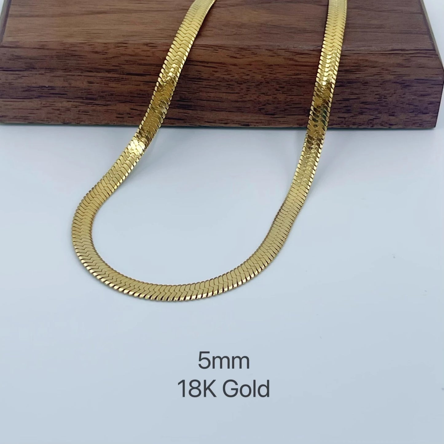 ✨ 18K Gold Snake Chain Necklace
