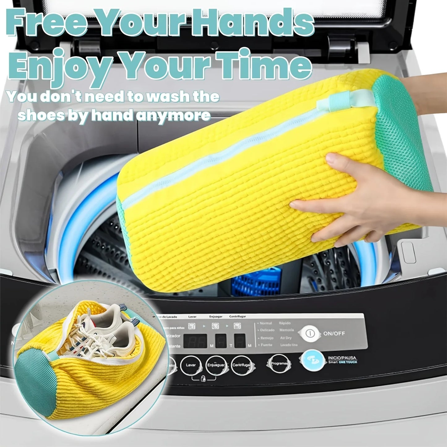 Durable Mesh Shoe Wash Bag with Zipper