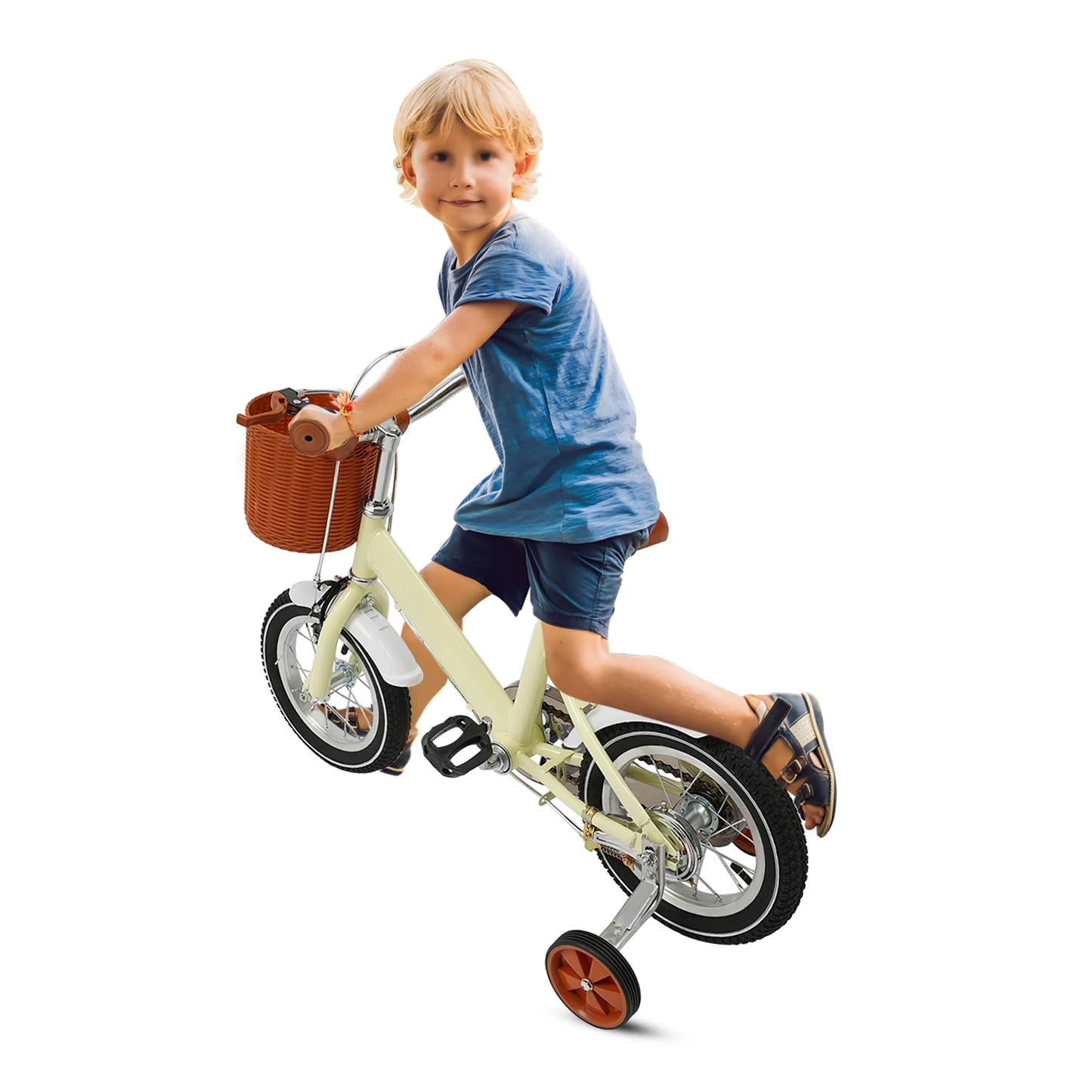 π² 12-Inch Kids Bike with Basket and Training Wheels β Adjustable Seat, Dual Brakes (Ages 2β4)
