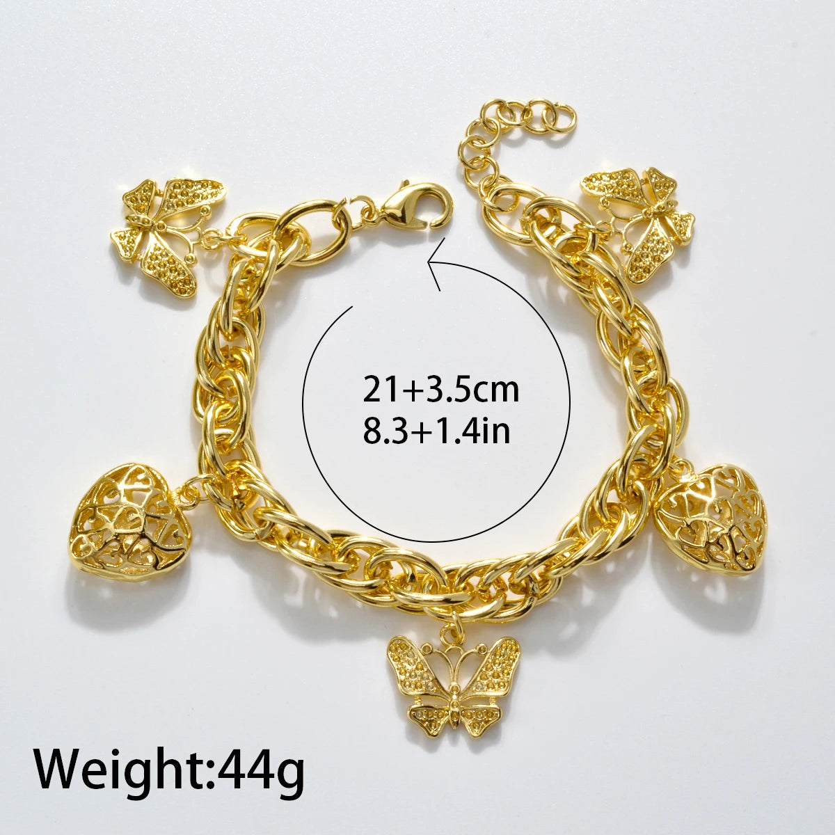 Luxury Stainless Steel Charm Bracelet β Elegant Jewelry Butterfly