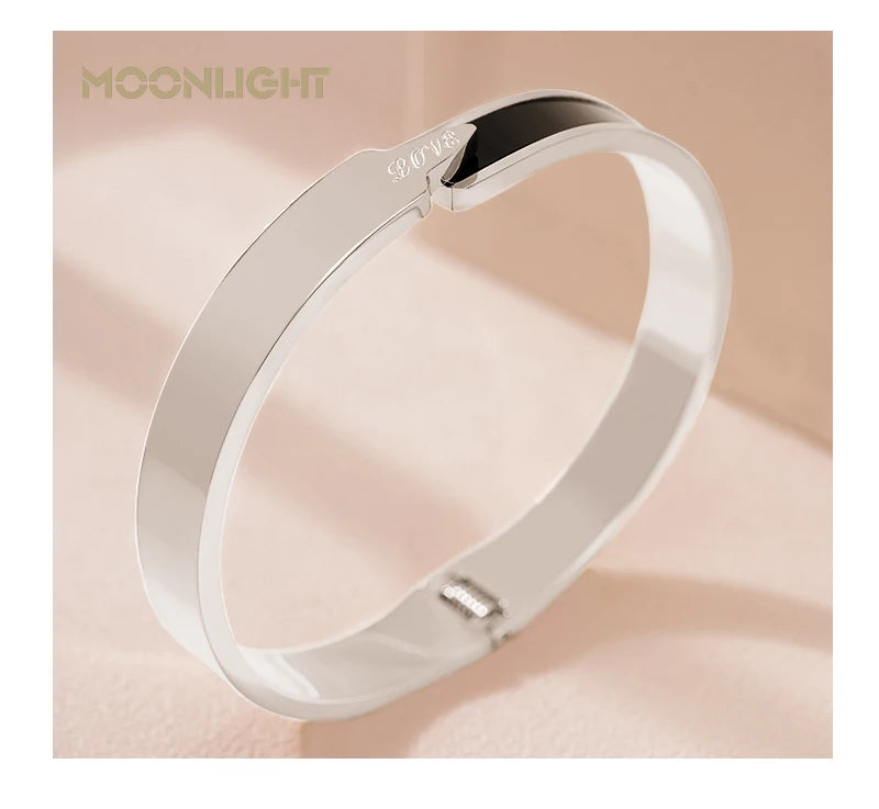 🌟 MOONLIGHT Armreif aus 18 Karat rosévergoldetem Titanstahl