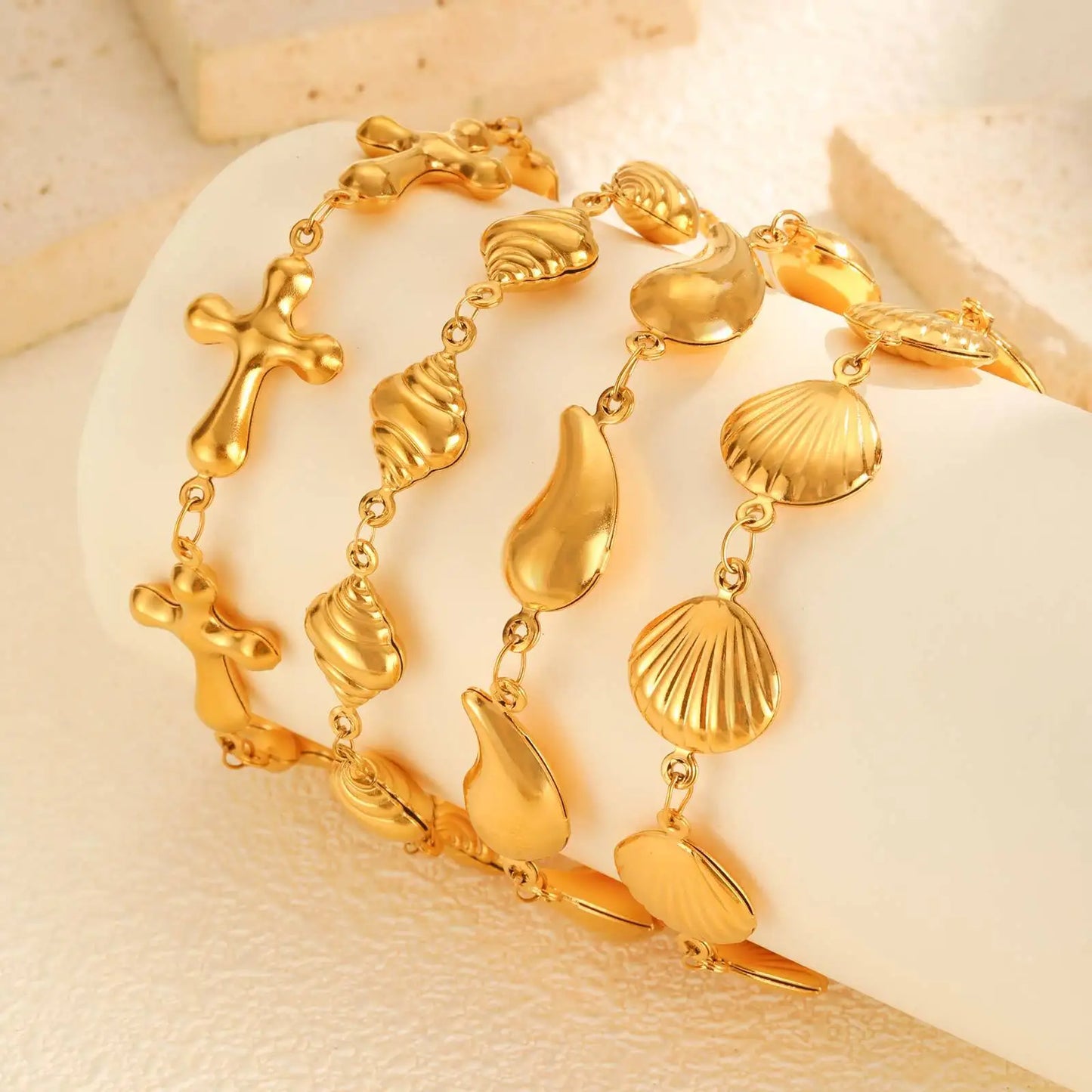 🌊 VNOX Luxury Sea-Inspired Bracelet – Elegant Stainless Steel Design