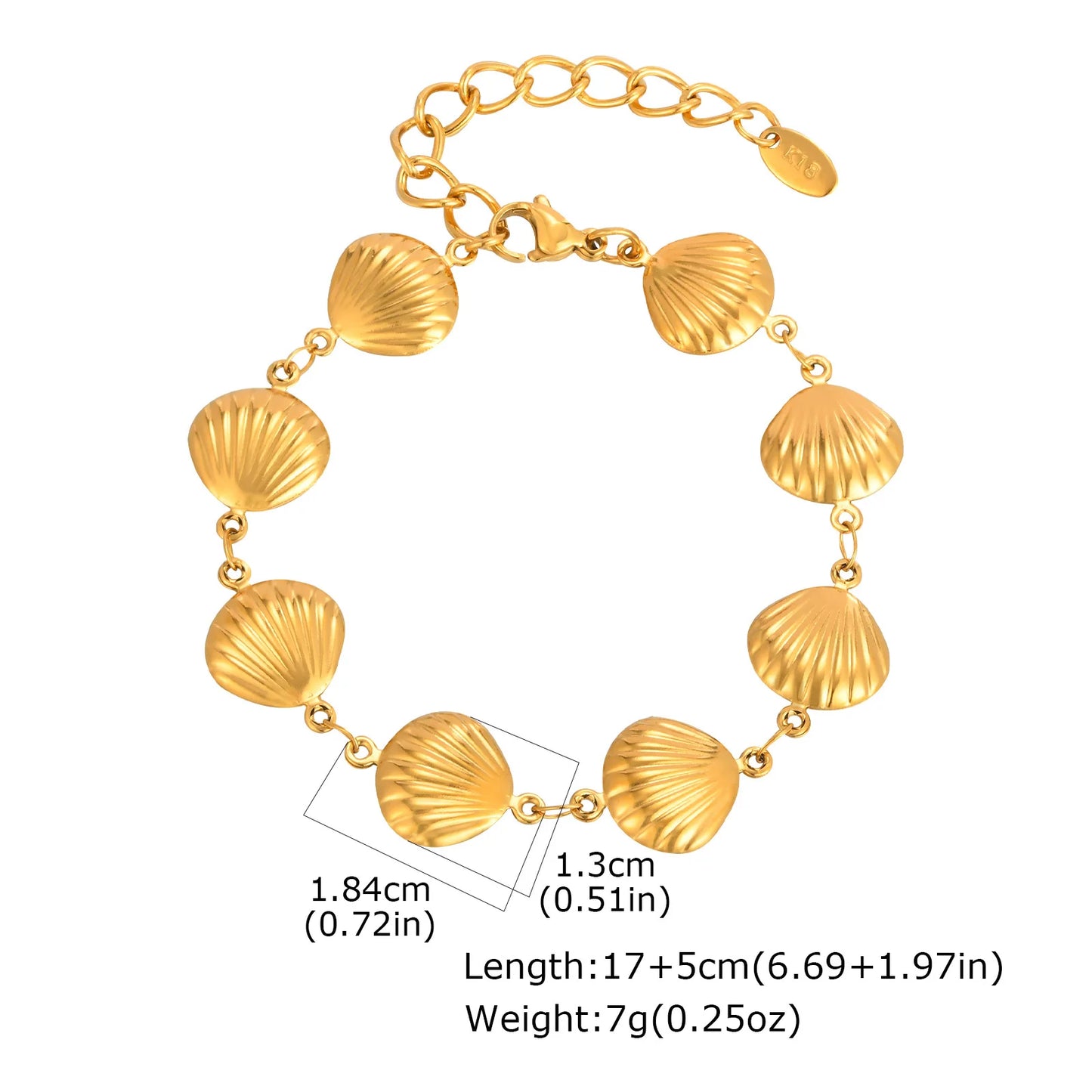 🌊 VNOX Luxury Sea-Inspired Bracelet – Elegant Stainless Steel Design