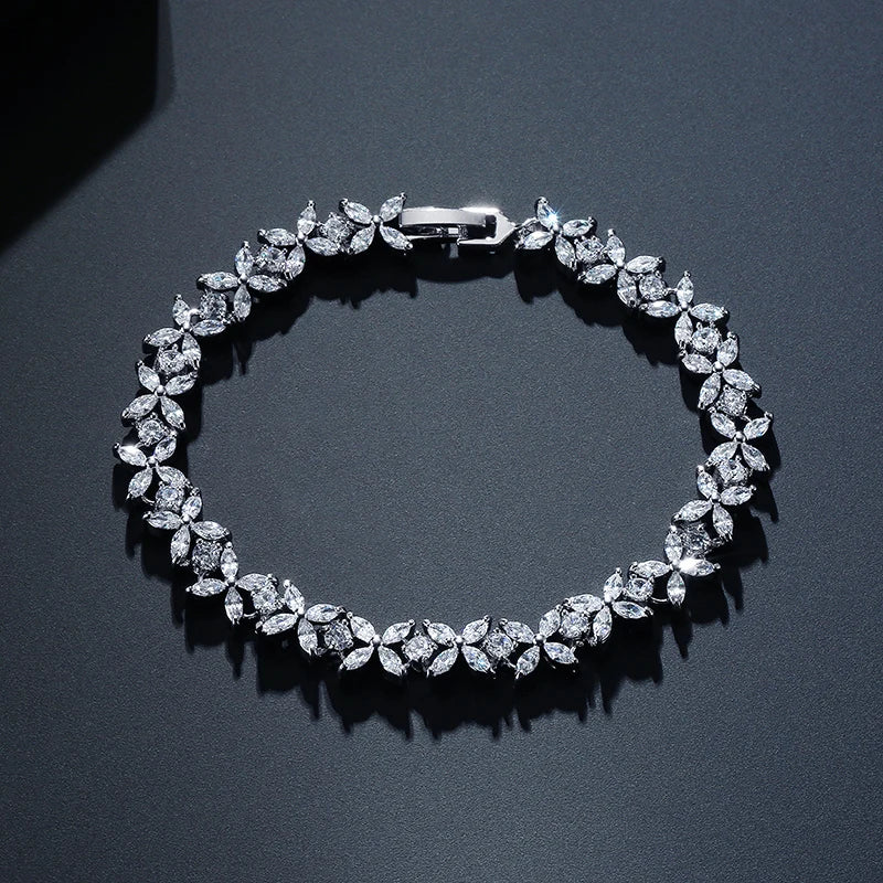 π ZAKOL AAA Cubic Zirconia Tennis Bracelet β Elegant Crystal Charm Jewelry for Bridesmaids and Special Occasions