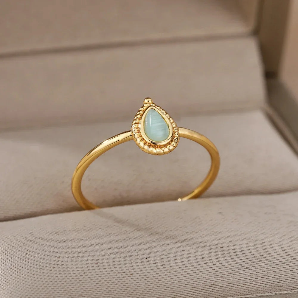 💍 Ästhetisches goldenes Herz – wasserdichter Edelstahlring-5