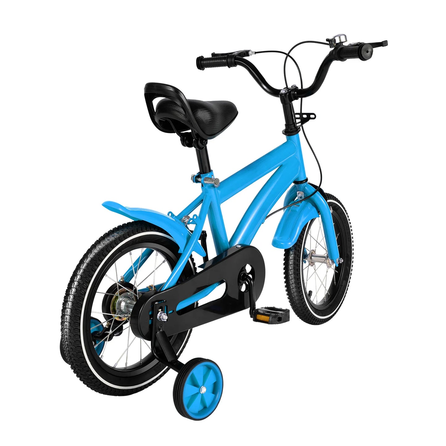 🚴 14-Inch Kids Bike with Training Wheels – Adjustable Seat, Dual Brakes, 2–4 Years, 50kg Capacity