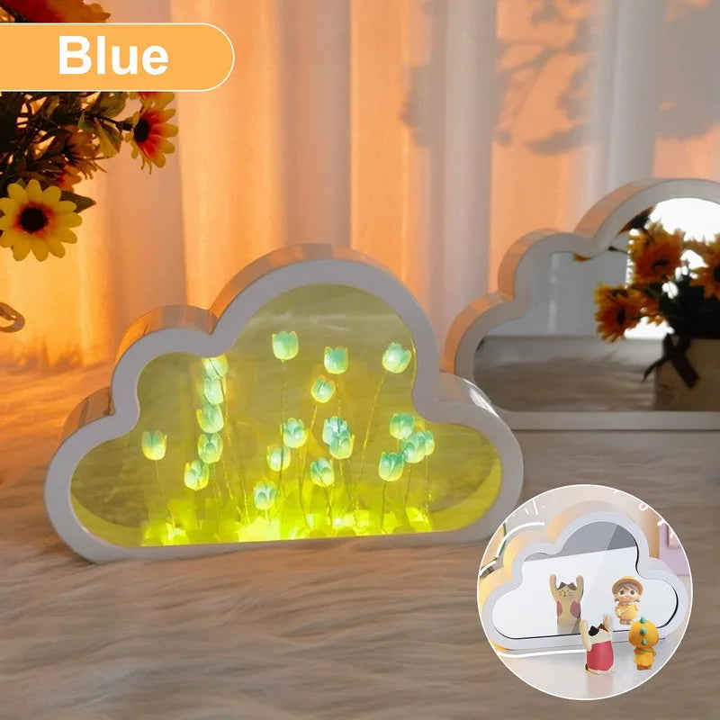 DIY Wolkenspiegel Tulpenlampe Nachtlicht