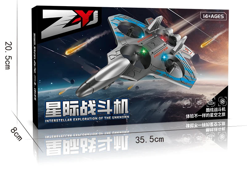 🛩️ ZHENDUO Glider Flying RC Jet Plane – 2.4G 4CH Stunt Remote Control Foam Aircraft Toy with LED Lights