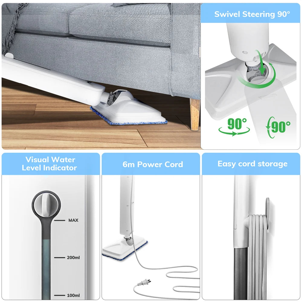🧼 MIUI High-Power Steam Mop – Deep Clean, Zero Chemicals