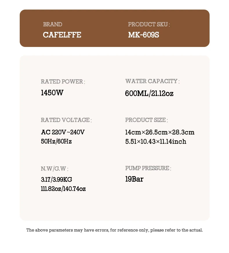 CAFELFFE Capsule Coffee Machine 4-in-1 Compatibility – Espresso, Cappuccino, Americano and more with 19-bar extraction power.