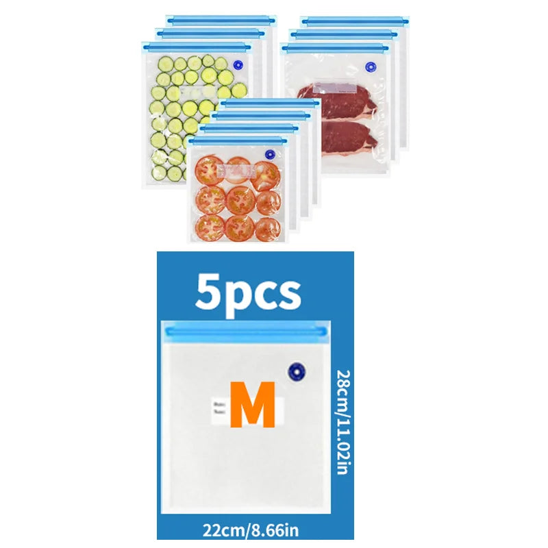 Tragbarer Hand-Vakuumierer – Wiederaufladbar und leistungsstark mit 30 wiederverwendbaren Beuteln