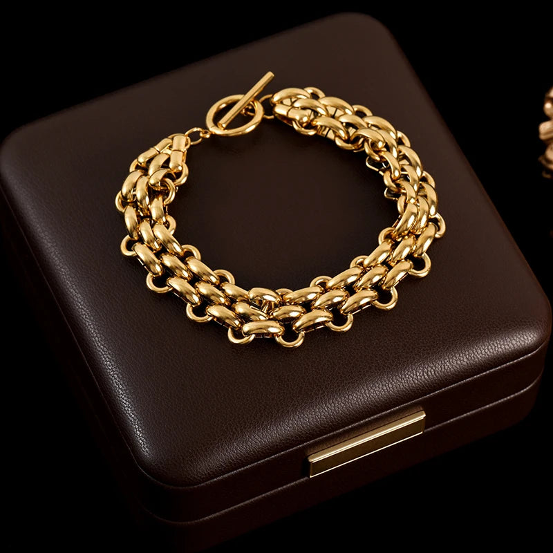 🌿 Tree of Grace – 18K Gold Plated Stainless Steel Life Bracelet-2