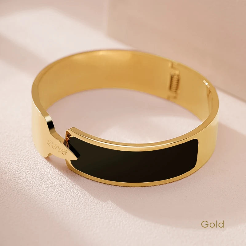 🌟 MOONLIGHT Armreif aus 18 Karat rosévergoldetem Titanstahl