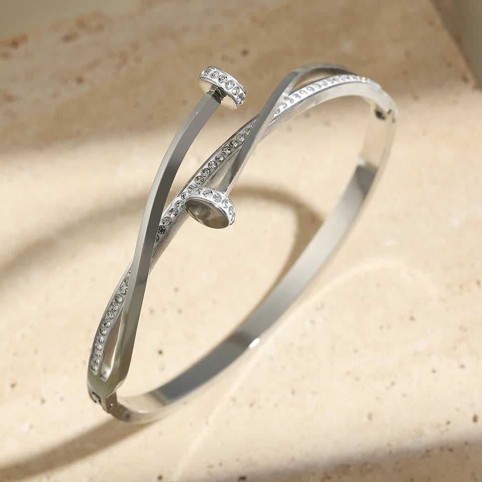 💛 2-teiliges Herzarmband-Set – 316L Edelstahl, vergoldet und wasserdicht