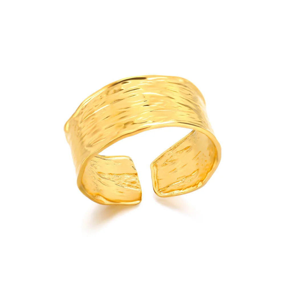✨ Gold Ring – 18K Gold Plated Stainless Steel Couple Band-4