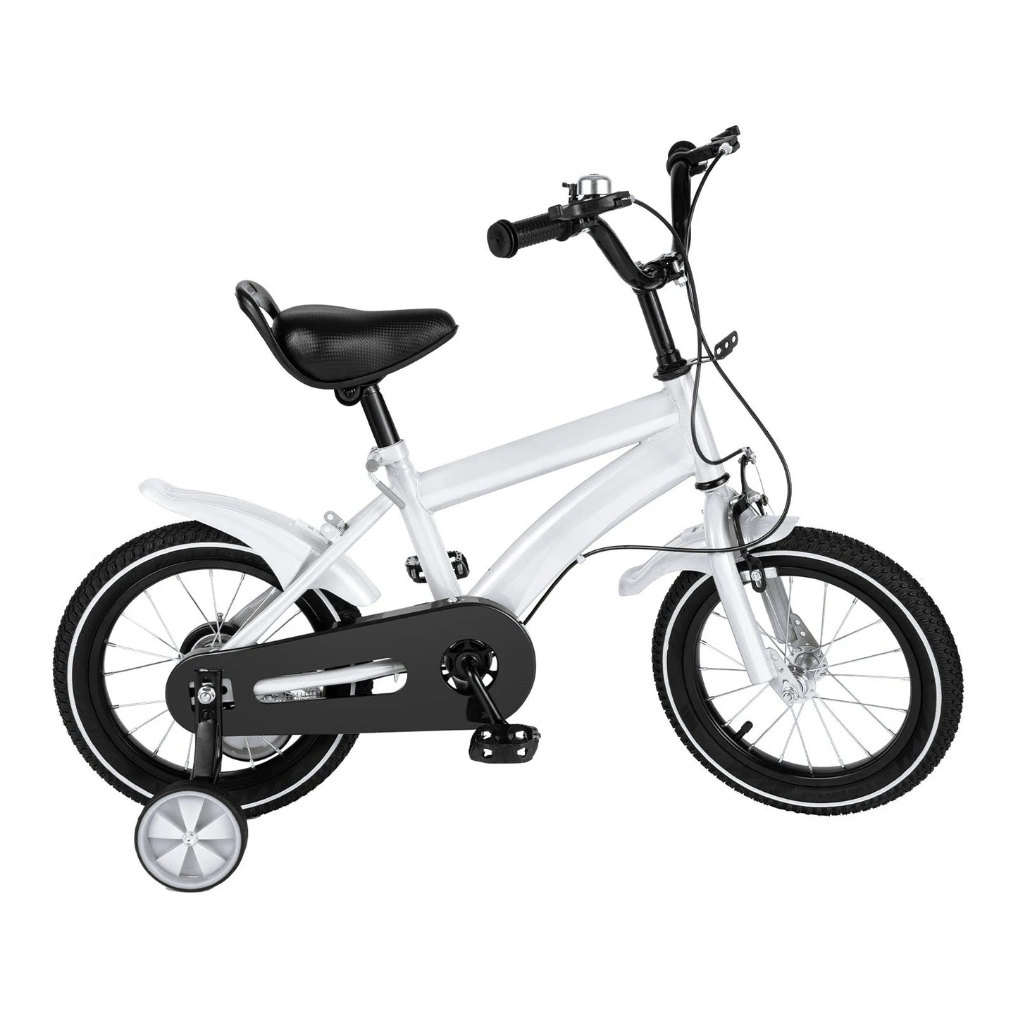 🚴 14-Inch Kids Bike with Training Wheels – Adjustable Seat, Dual Brakes, 2–4 Years, 50kg Capacity