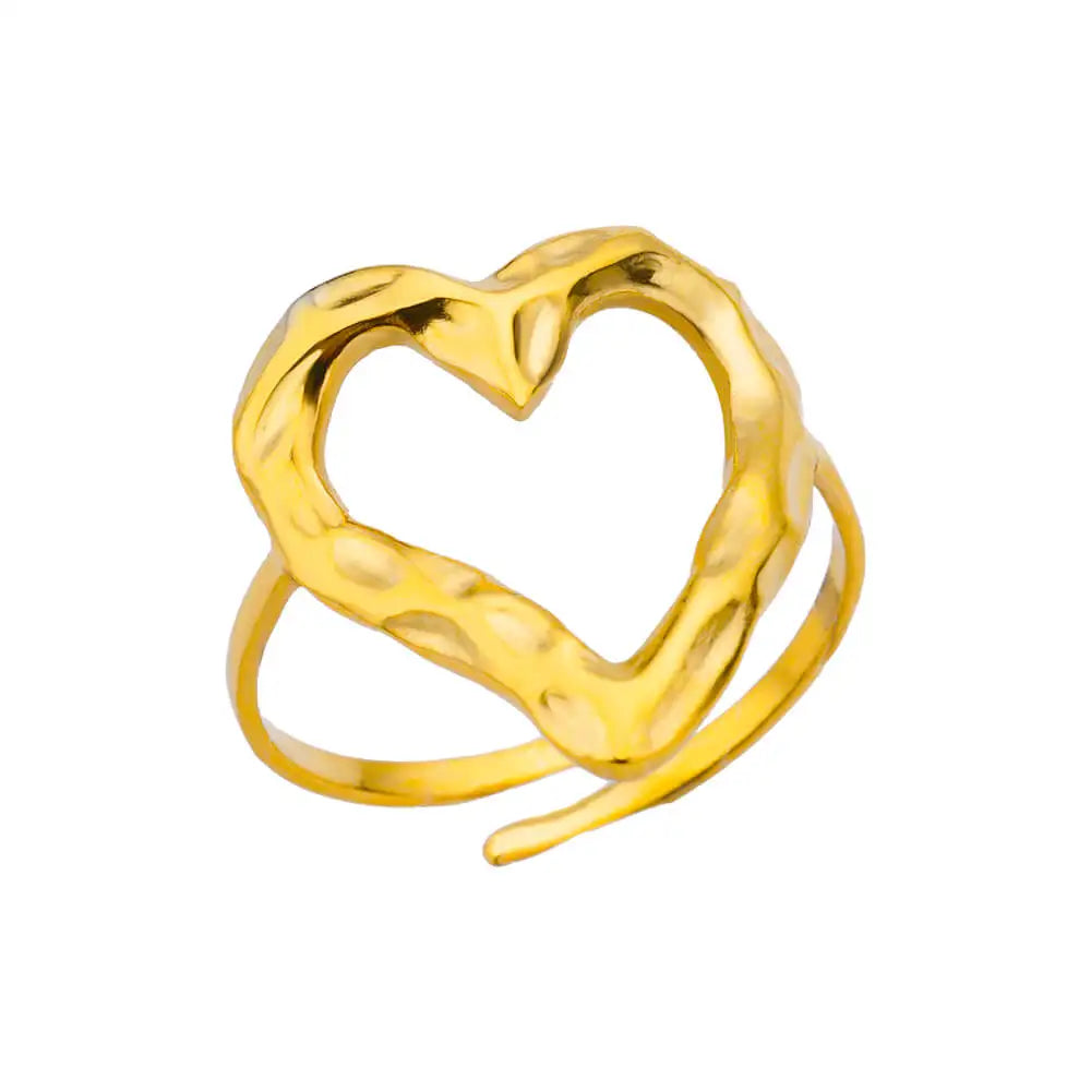 ✨ Gold Ring – 18K Gold Plated Stainless Steel Couple Band-3