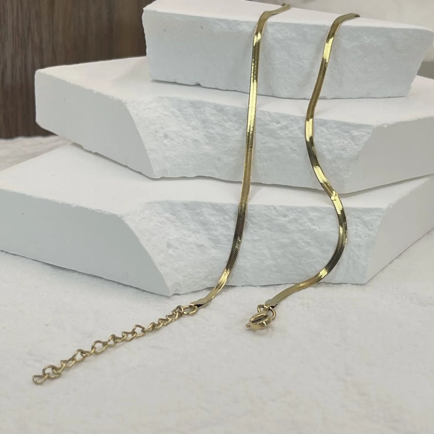 ✨ 18K Gold Snake Chain Necklace