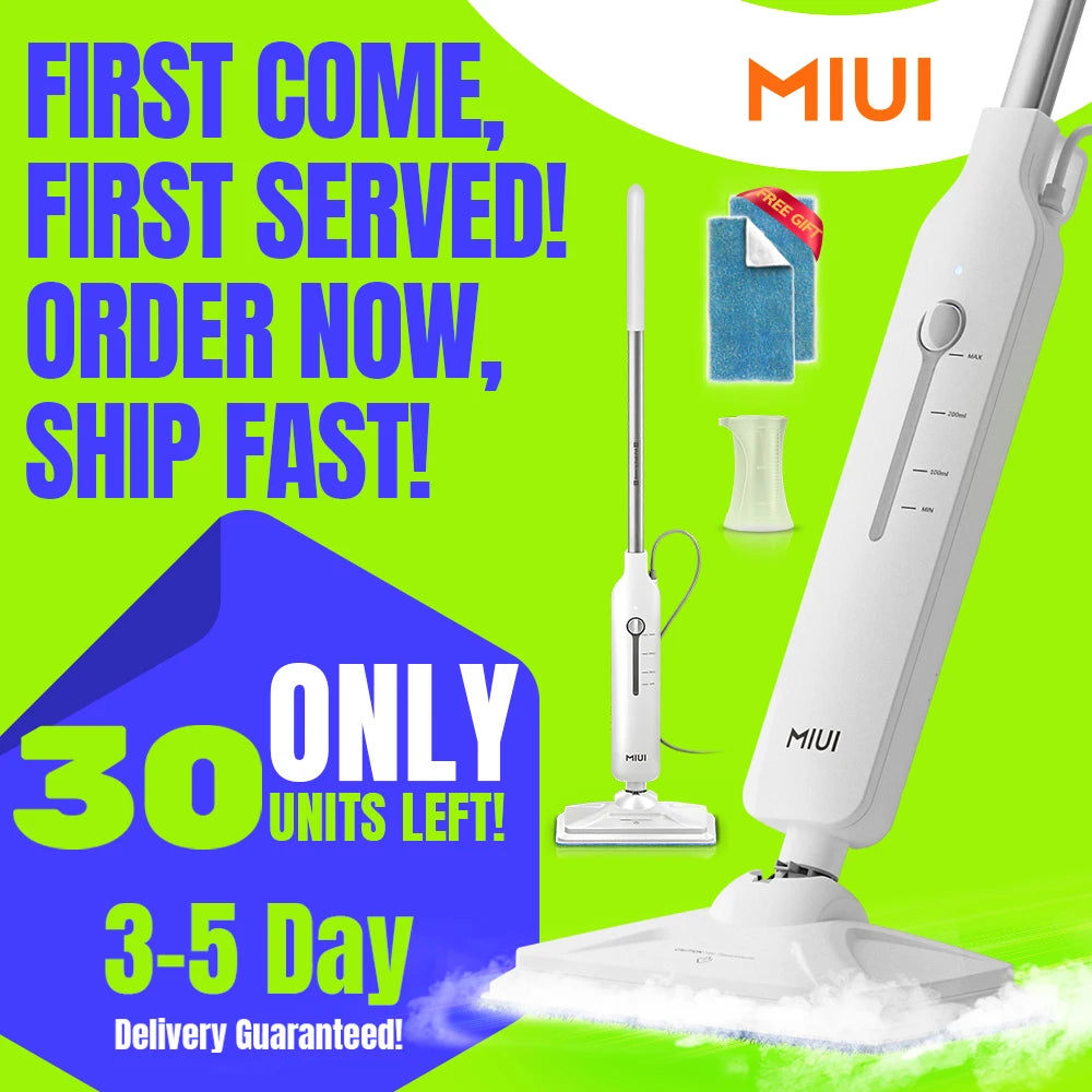 🧼 MIUI High-Power Steam Mop – Deep Clean, Zero Chemicals
