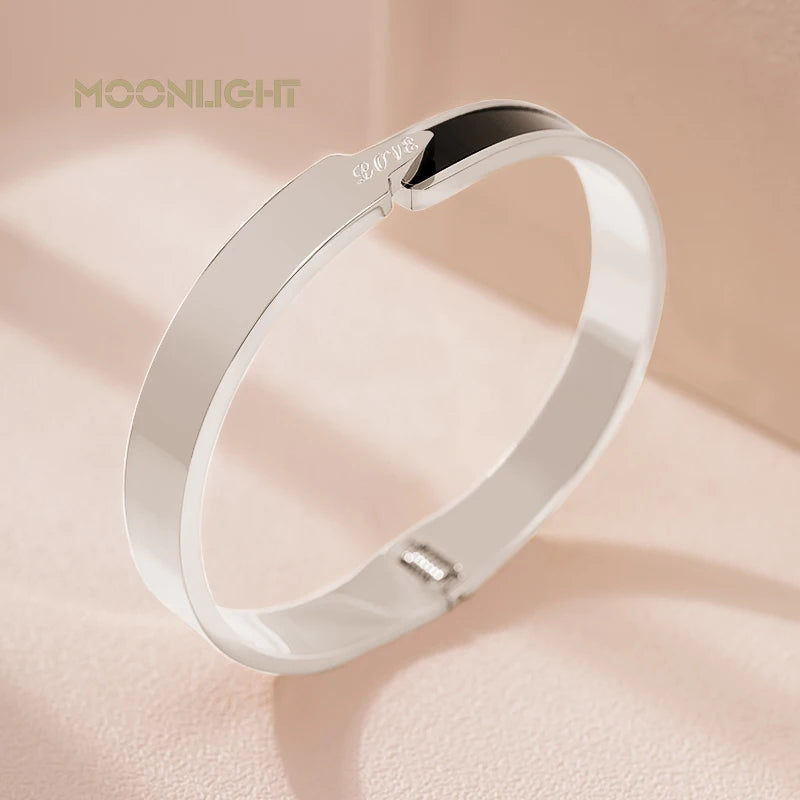 🌟 MOONLIGHT Armreif aus 18 Karat rosévergoldetem Titanstahl
