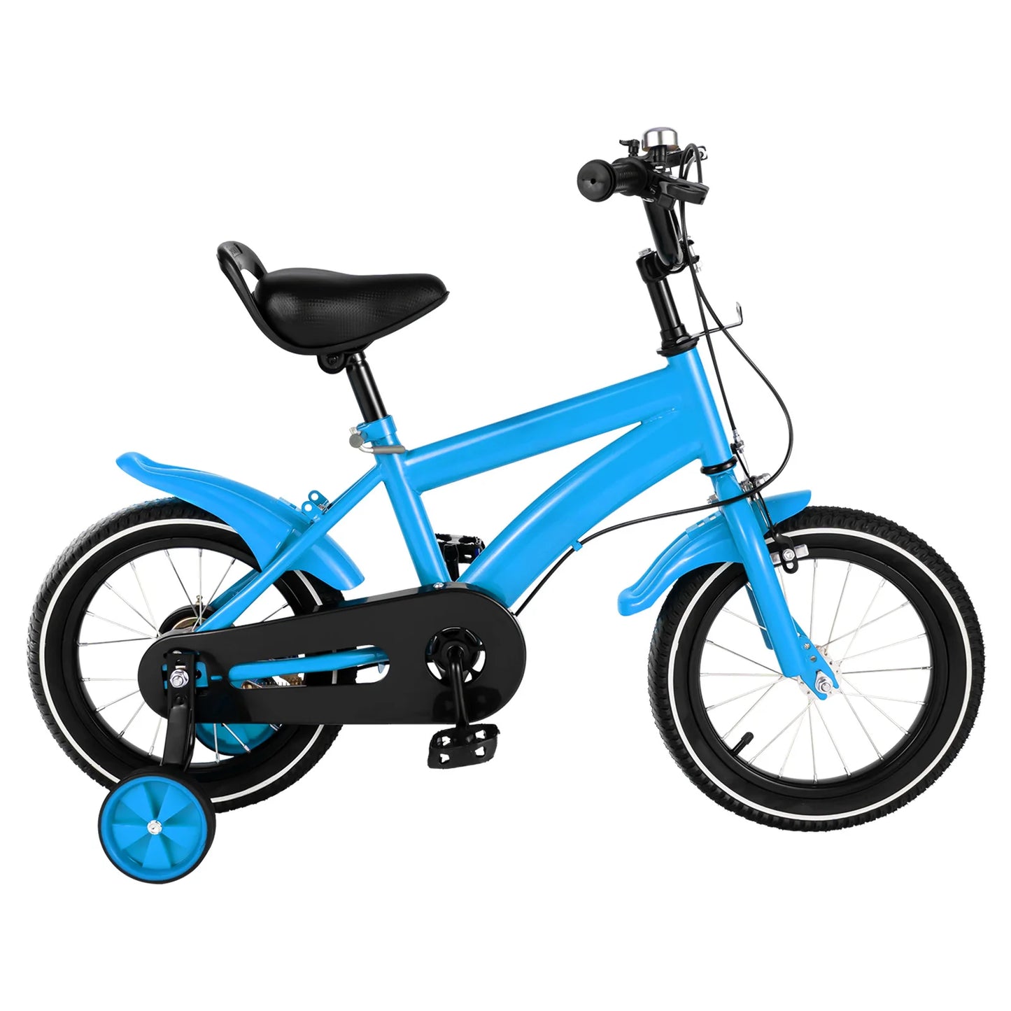 🚴 14-Inch Kids Bike with Training Wheels – Adjustable Seat, Dual Brakes, 2–4 Years, 50kg Capacity