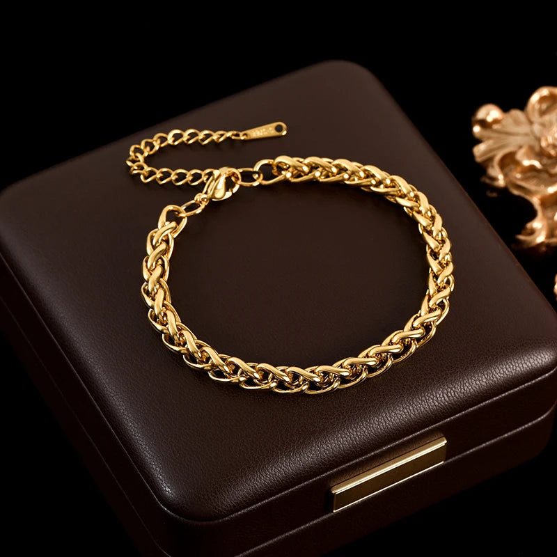🌿 Tree of Grace – 18K Gold Plated Stainless Steel Life Bracelet